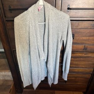 Cozy Chic Candie's Gray Open-Front Knit Cardigan Sweater - Size XS"